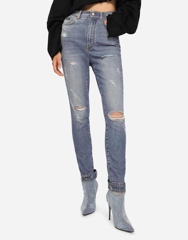 Dolce & Gabbana Grace jeans with ripped details Multicolor FTCAHDG8HS1