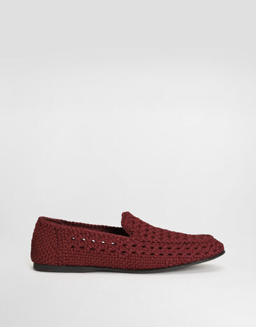 Dolce & Gabbana Slippers in woven fabric Red A50774A0677