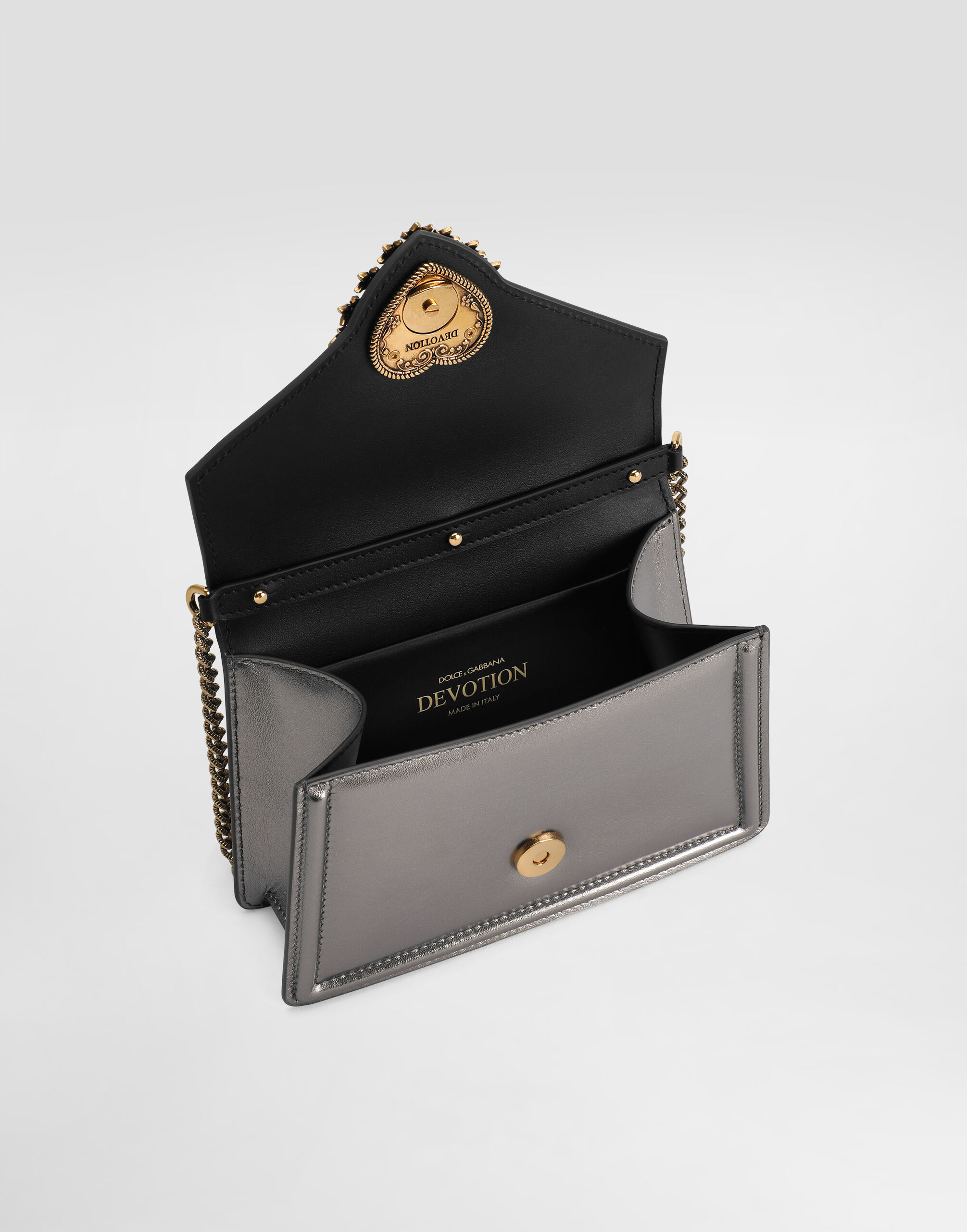 Small Devotion top-handle bag in Silver for Women