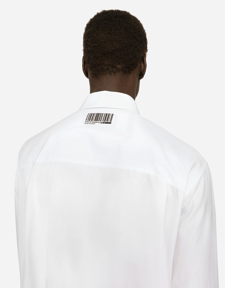 Dolce&Gabbana Cotton poplin shirt with logo print White G5LG5TFU5EW