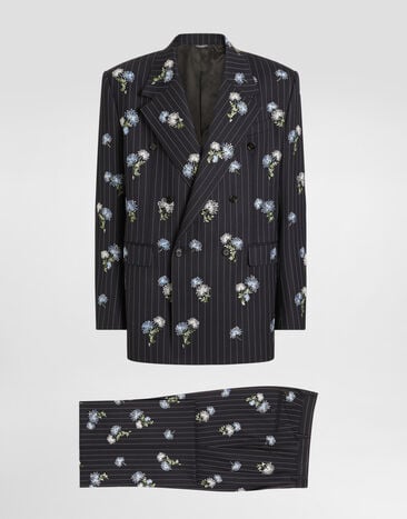 Dolce & Gabbana Double-breasted palermo wool suit with embroidery  GK05YZGK456