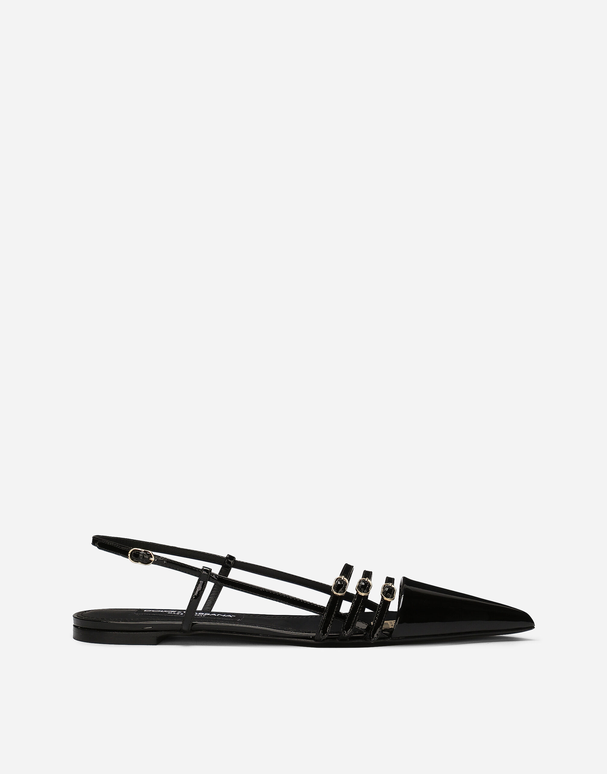 Dolce & Gabbana Patent leather slingbacks Black F6ARTTFUGN7