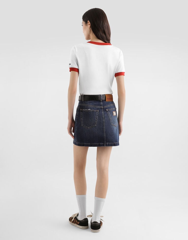 Dolce & Gabbana Jersey t-shirt with print White F8N08TGDDNG