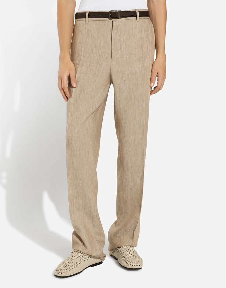 Dolce & Gabbana Classic linen pants Multicolor GP0D6TFU4L0