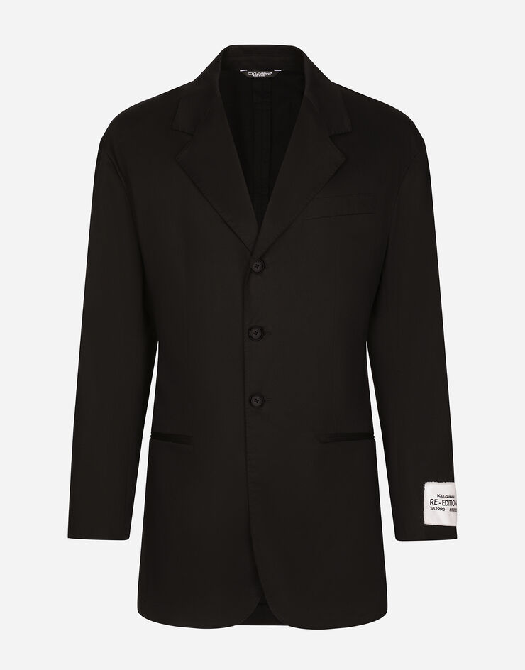 Dolce & Gabbana Veste en gabardine de coton stretch Noir G2SK1TFUFML