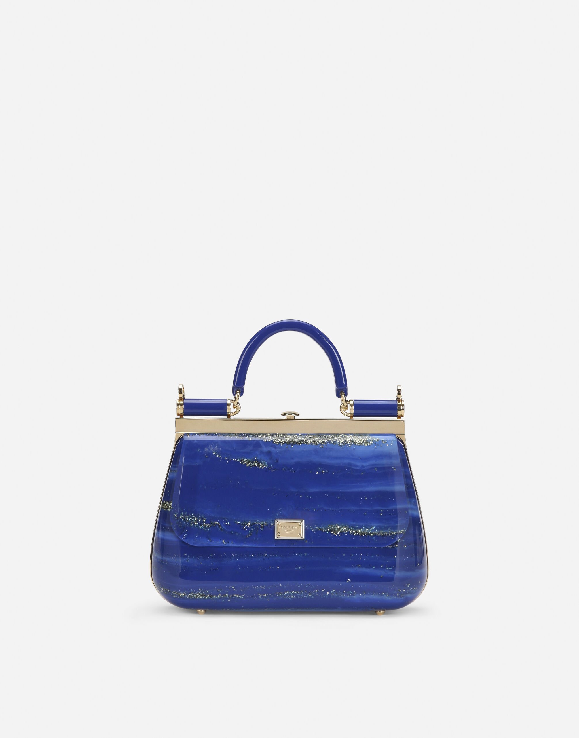 Dolce & Gabbana Sicily box bag in acrylic glass Denim BB7400AO621