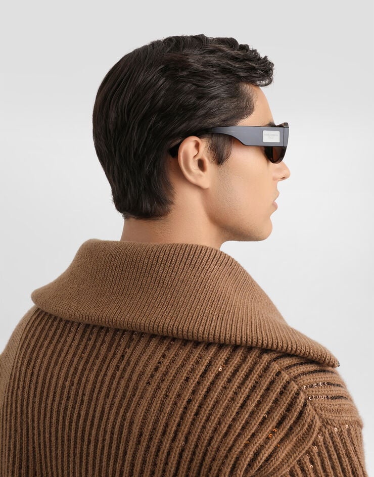 Dolce & Gabbana Sequined wool cardigan Dolce & Gabbana Sequined wool cardigan Brown GXVFYZJDVFP