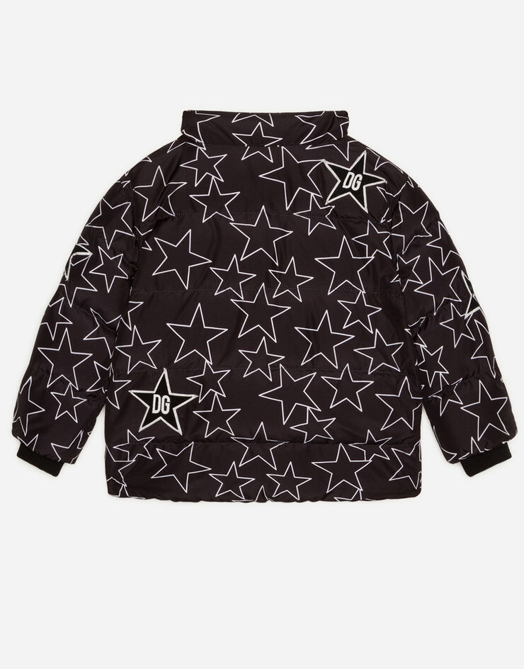 Dolce & Gabbana LONG NYLON COAT WITH STAR PRINT Dolce & Gabbana LONG NYLON COAT WITH STAR PRINT BLACK L1JB0OG7VBR