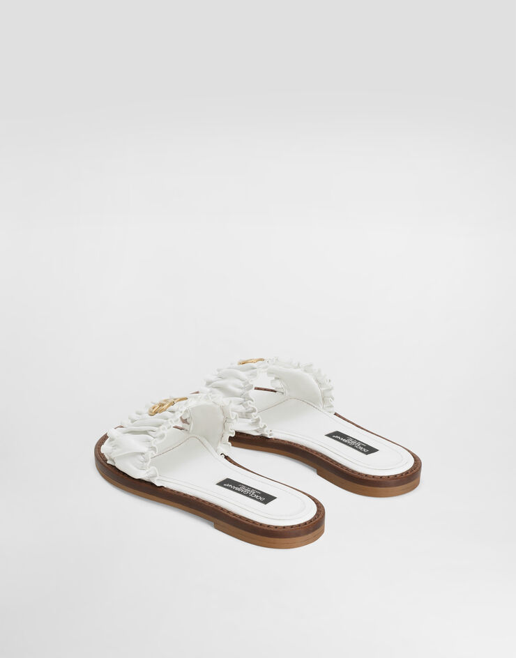 Dolce & Gabbana Nappa leather flat slippers White D11373A1850
