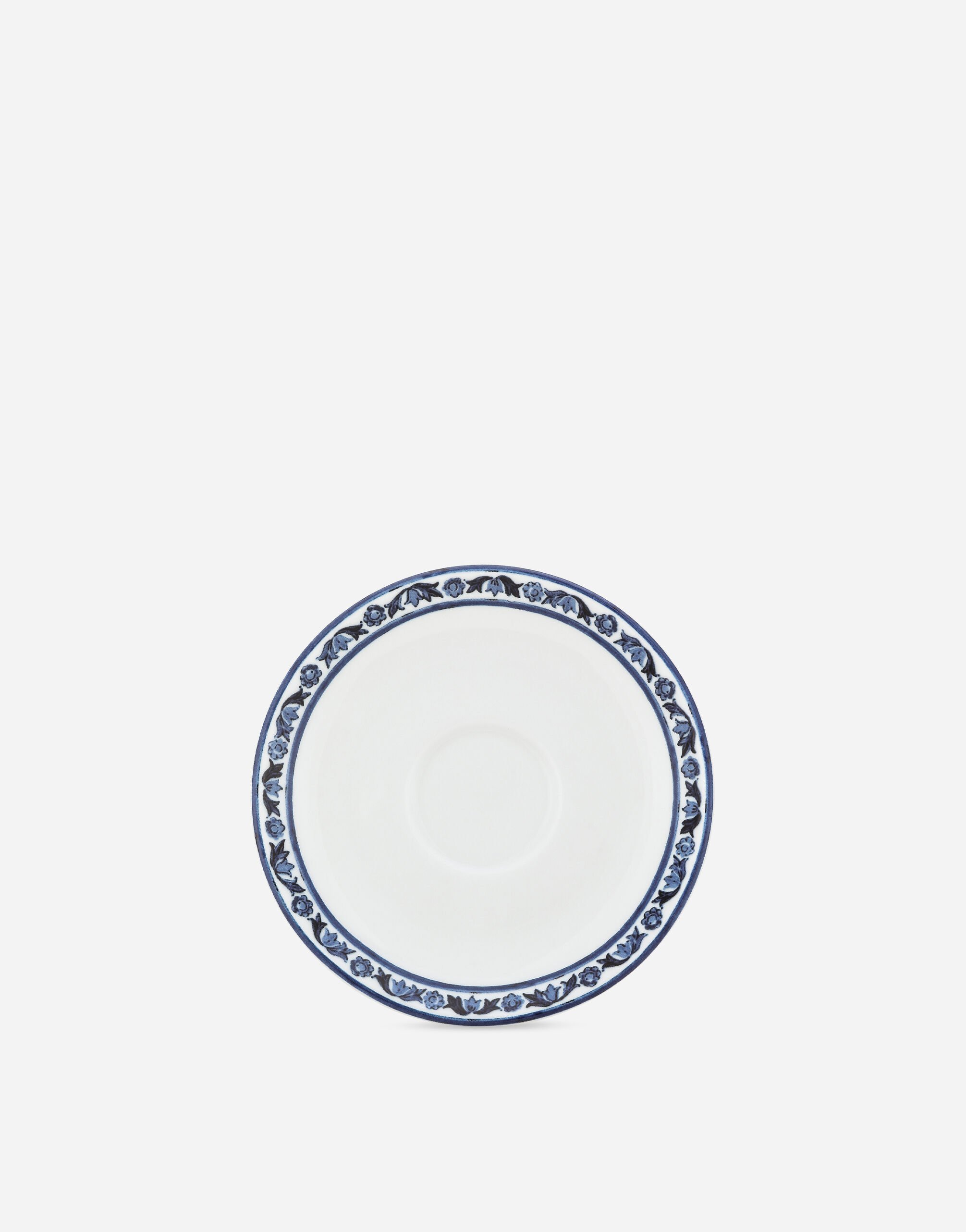 Set 2 Porcelain Espresso Cups with Saucers in Multicolor