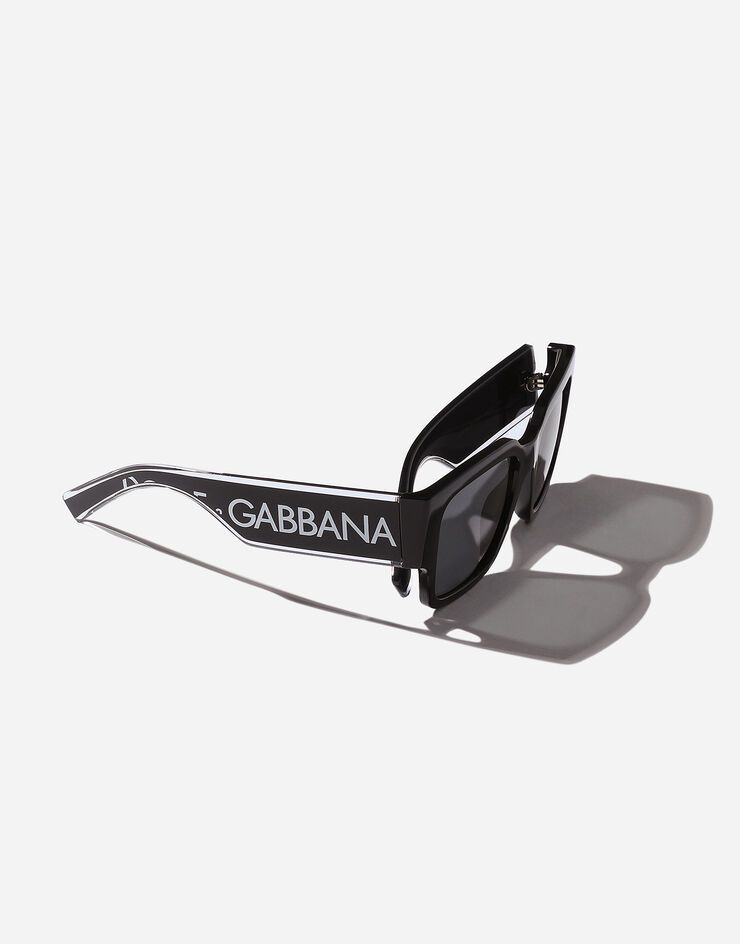 Dolce & Gabbana نظارة شمسية بشعار DNA أسود VG600LVN187