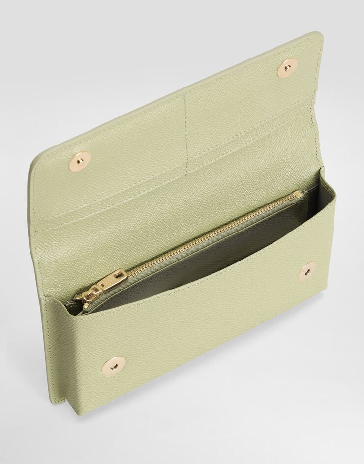 Dolce & Gabbana Dauphine calfskin phone bag Green BI3280A1001