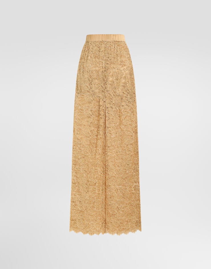 Dolce & Gabbana Lamé lace trousers Gold FTC1YTILMFJ