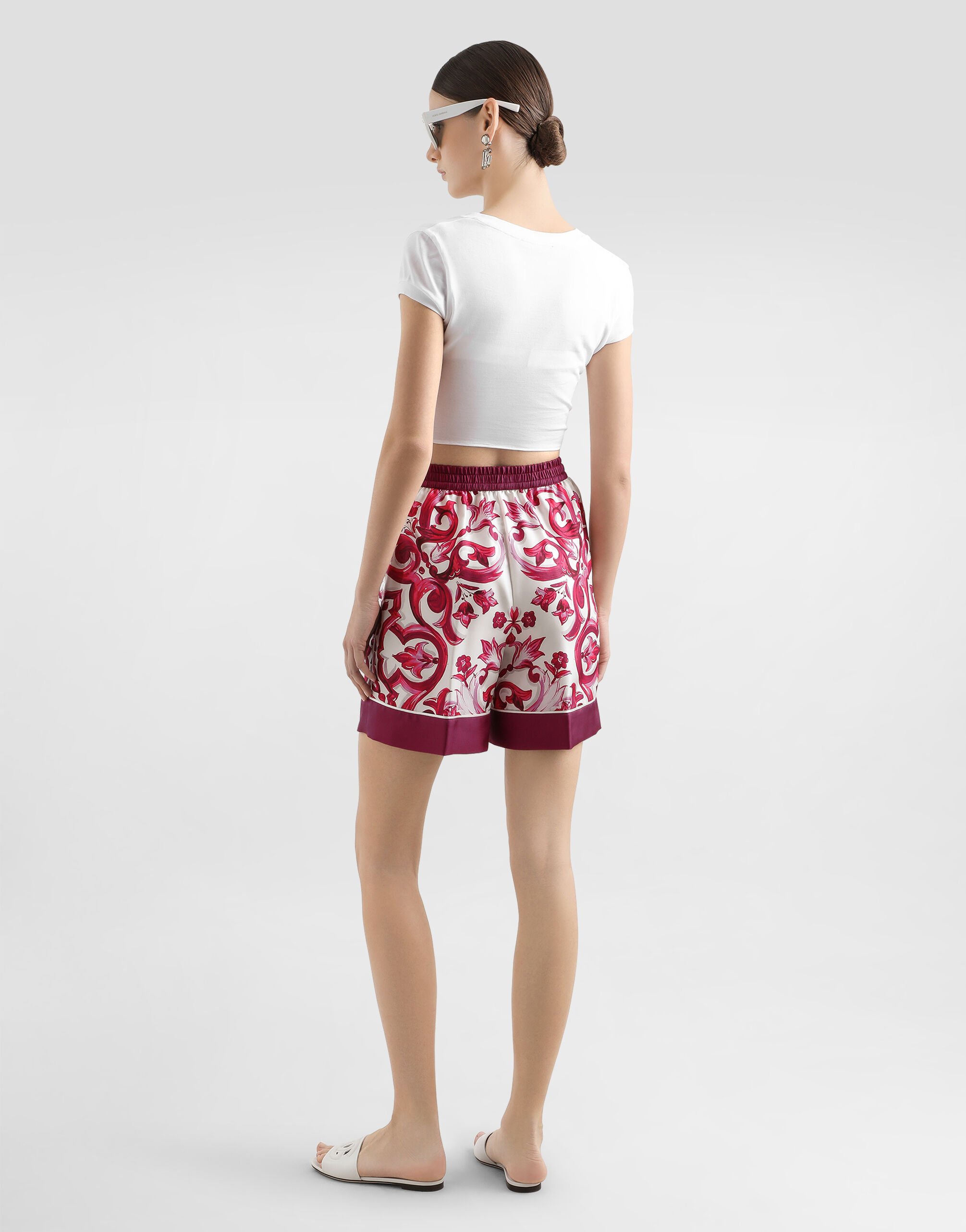 Jersey T-shirt with DG logo and knot detail in White for