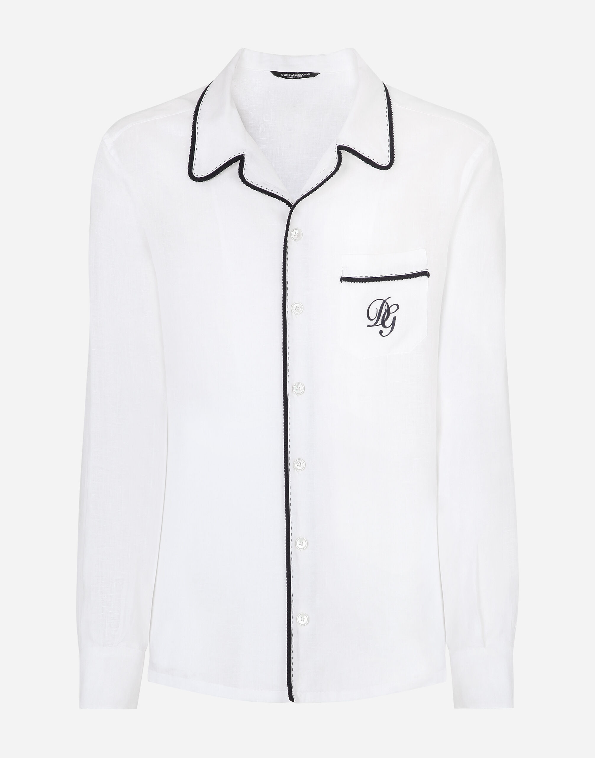 Camisa blanca dolce gabbana hombre best sale