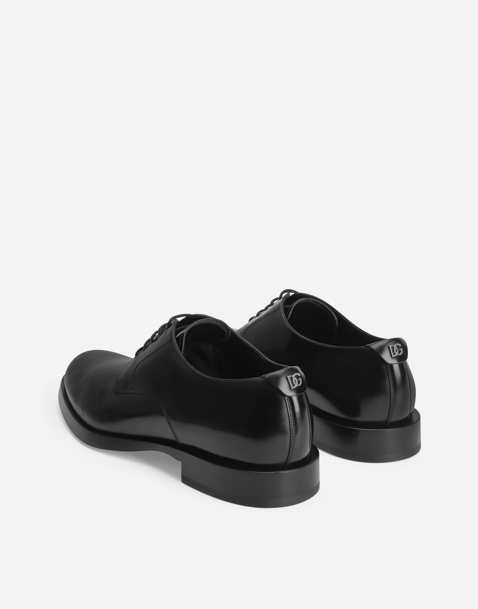 Brushed calfskin derby shoes in Black for Men | Dolce&Gabbana® US