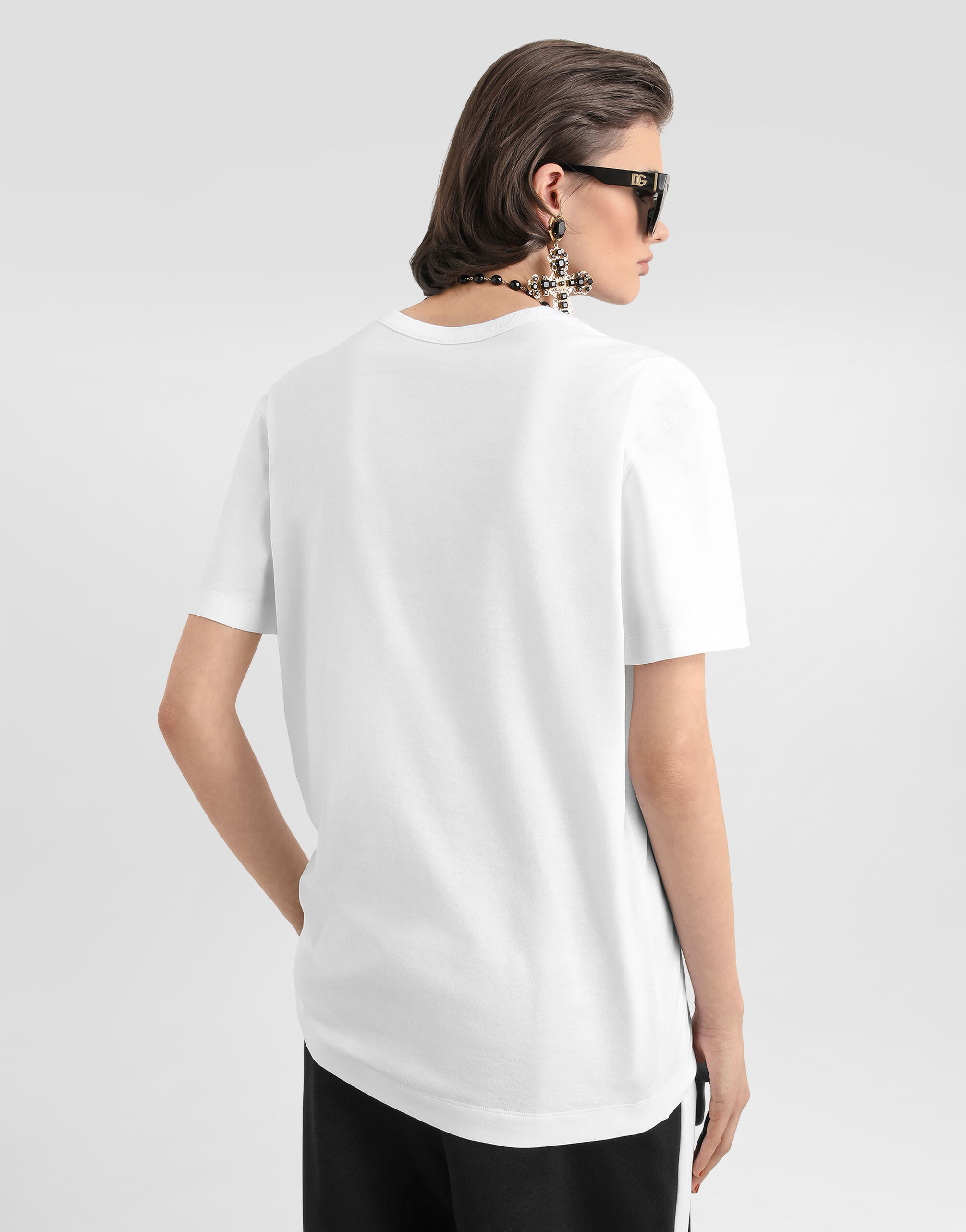 ホワイトのウィメンズ Cotton t-shirt | Dolce&Gabbana®