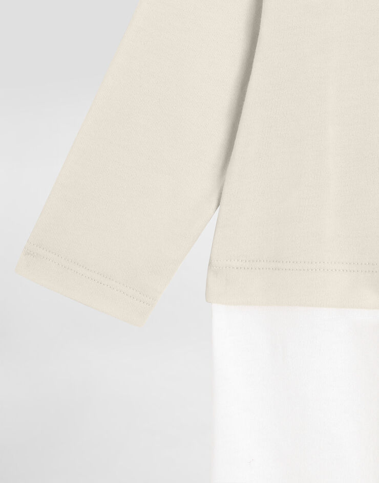 Dolce & Gabbana 3-piece jersey gift set with print Multicolor L1JO7ZG7PTY