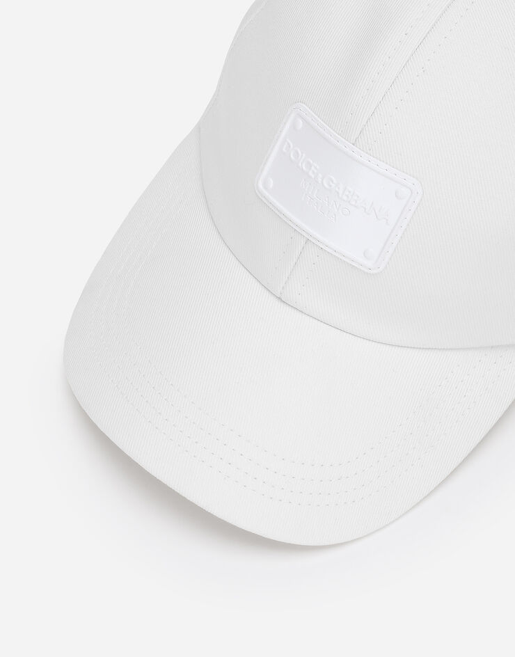 Dolce & Gabbana Gorra de béisbol con placa con logotipo Blanco GH590AGH383