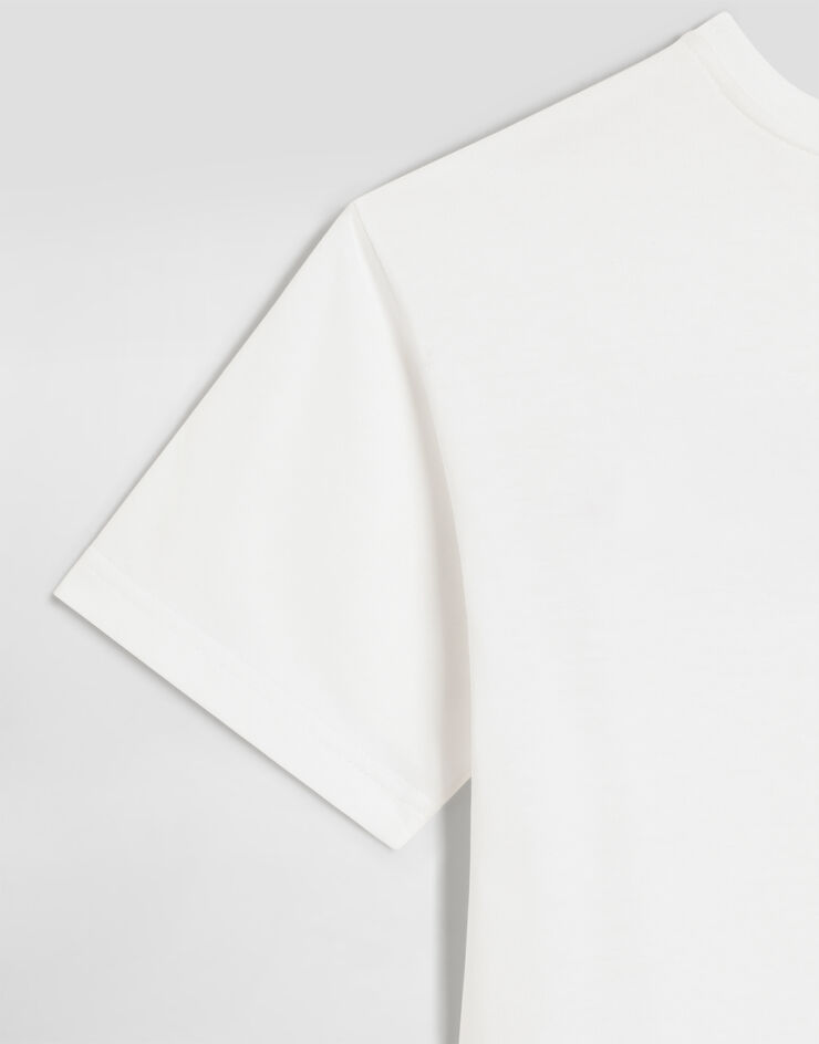 Dolce & Gabbana Jersey t-shirt with logo White L4JTHVG7P4Y