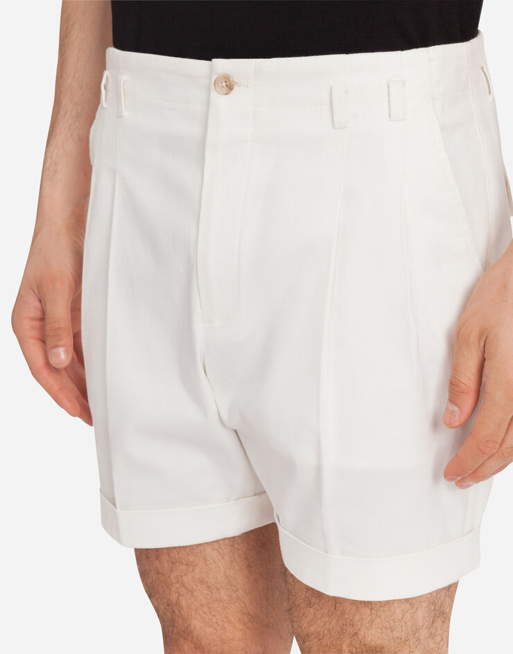 Dolce & Gabbana Stretch cotton bermuda shorts WHITE GWC7ATFUFJU
