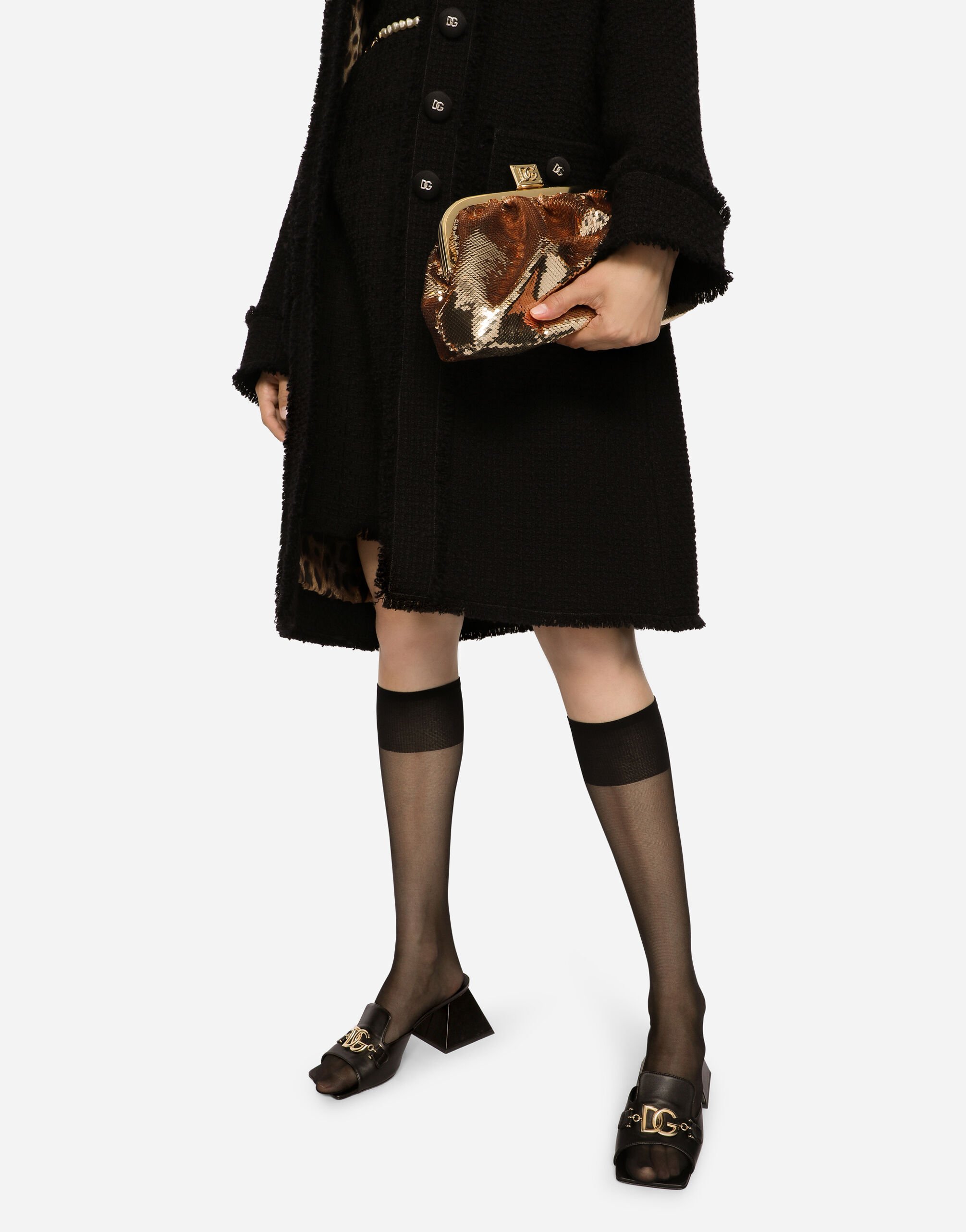 POCHETTE in Gold for Women Dolce Gabbana