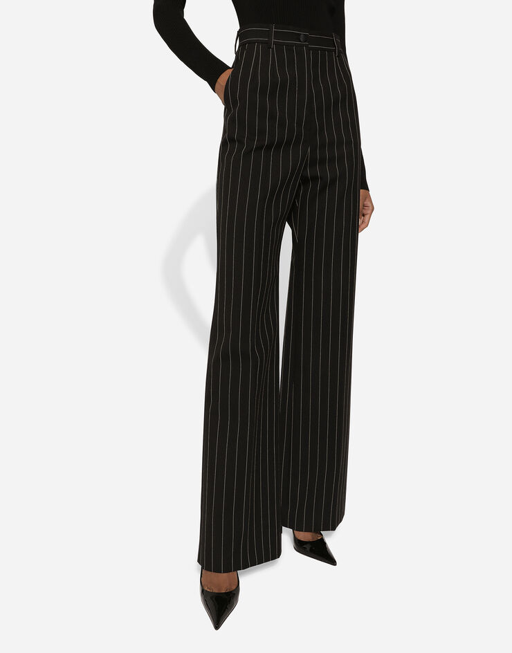 Dolce & Gabbana Flared pinstripe wool pants Multicolor FTCPNTFR20A