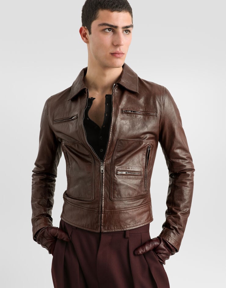 Dolce & Gabbana Leather jacket Dolce & Gabbana Leather jacket Brown G9BWKLHULY2