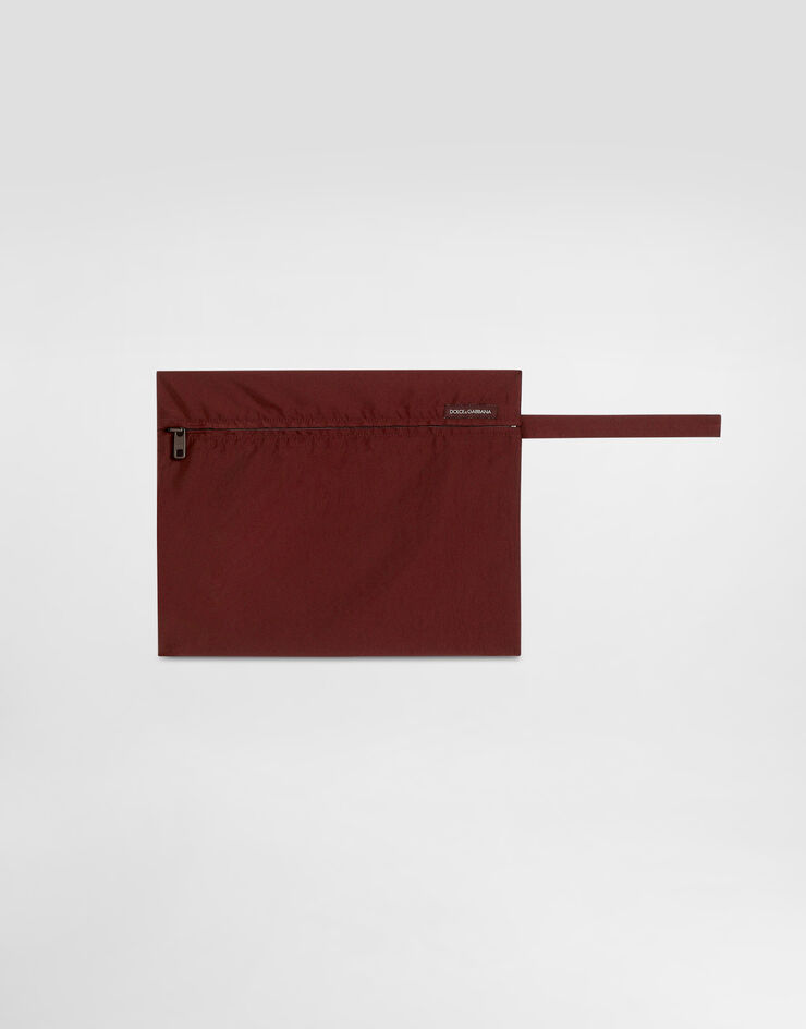 Dolce & Gabbana Bañador bóxer medio con placa Burdeos M4F36TONR46