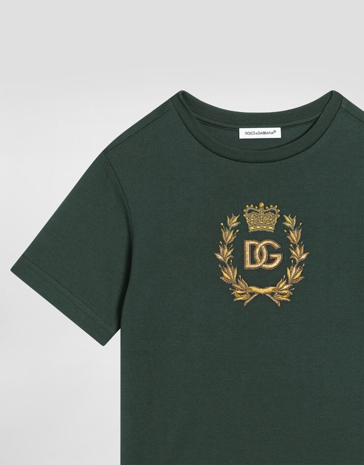 Dolce & Gabbana T-shirt in jersey Verde L4JTHUG7N6E