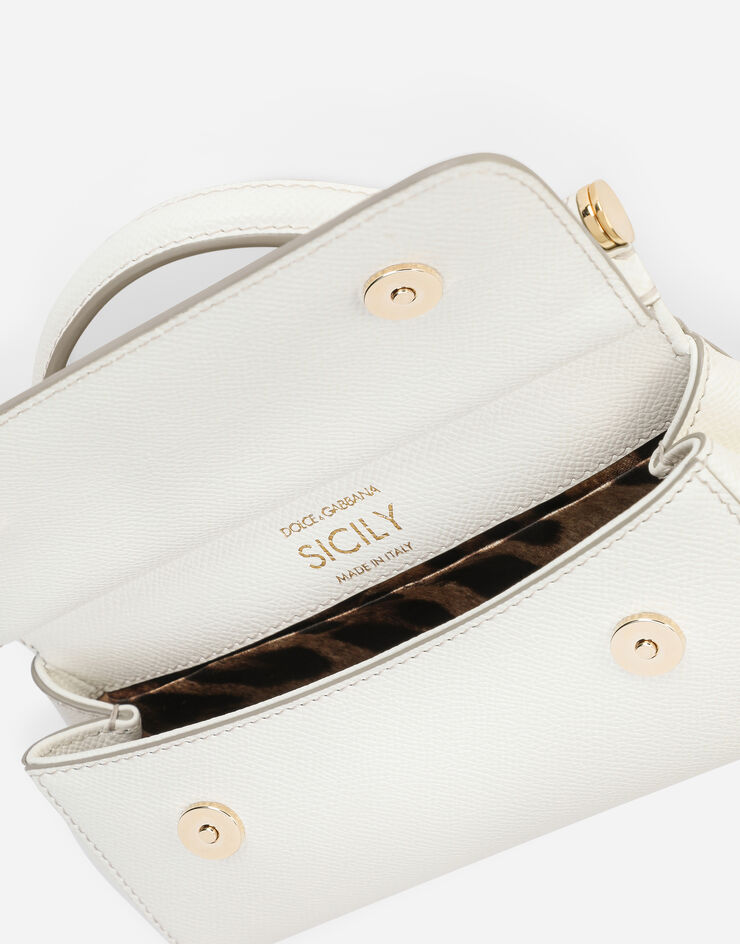 Dolce & Gabbana Henkeltasche Sicily klein Weiss BB7116A1001