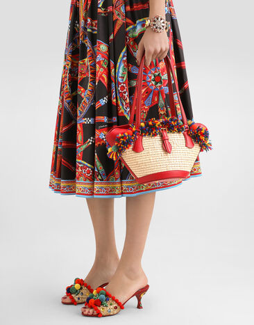 Dolce & Gabbana Raffia coffa Capri bag Multicolor BB7815A0419