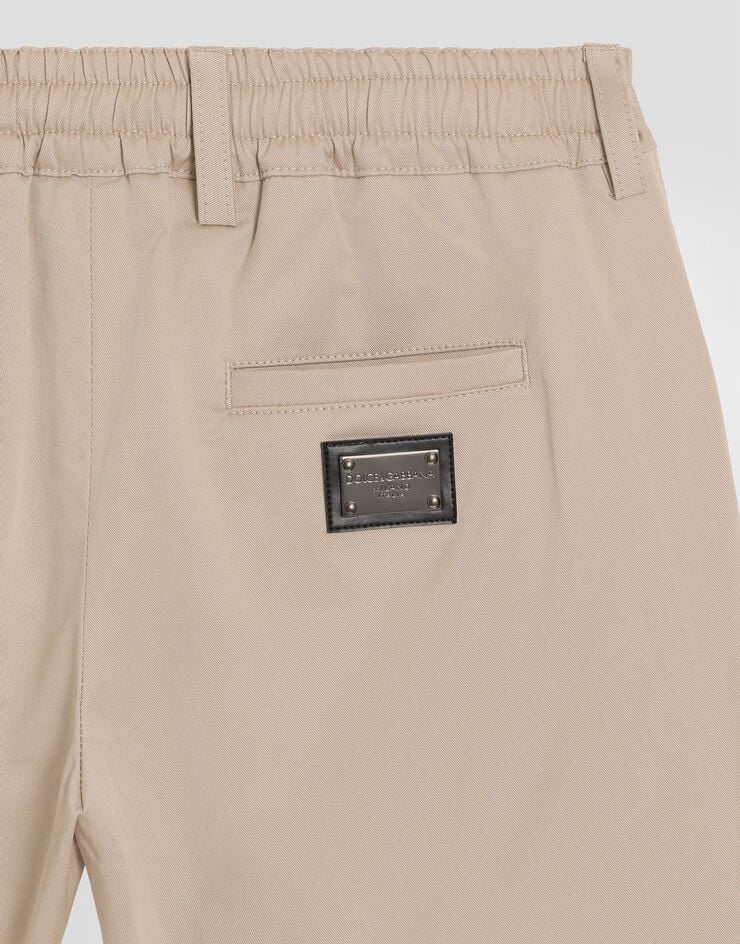 Dolce & Gabbana Gabardine shorts Beige L42Q95G7M4D