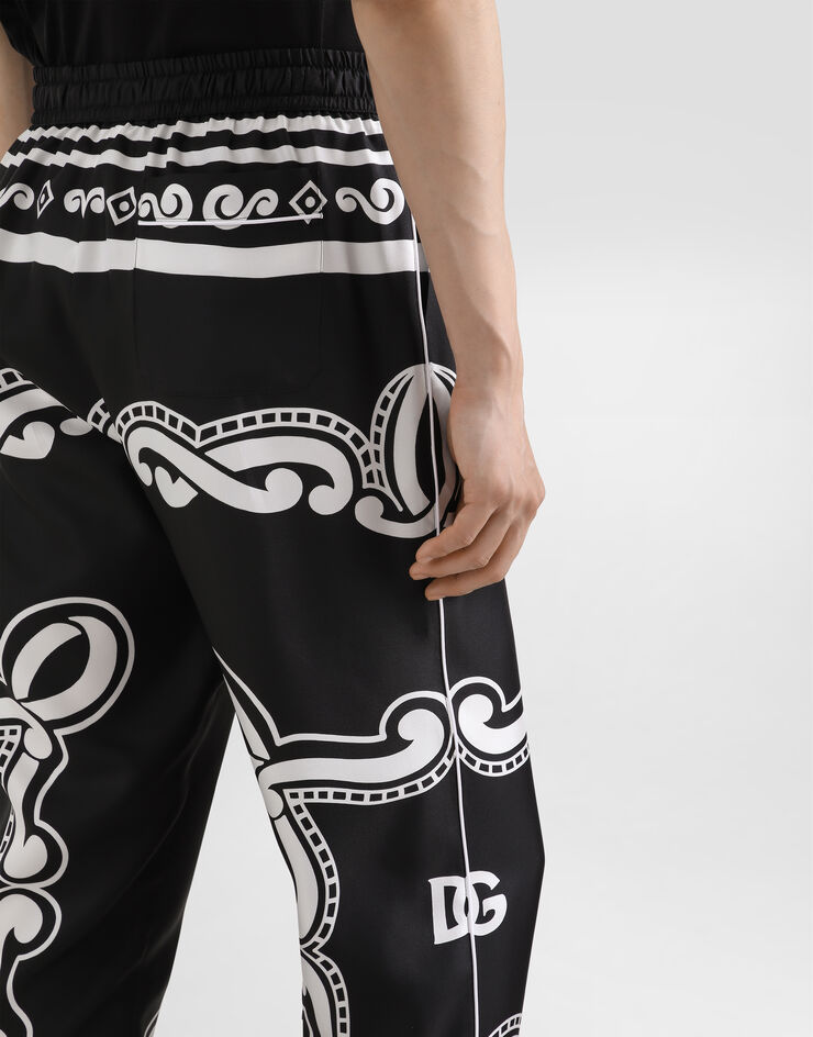 Dolce & Gabbana Pyjamahose aus Seide Drucken GVCRATHI1WF