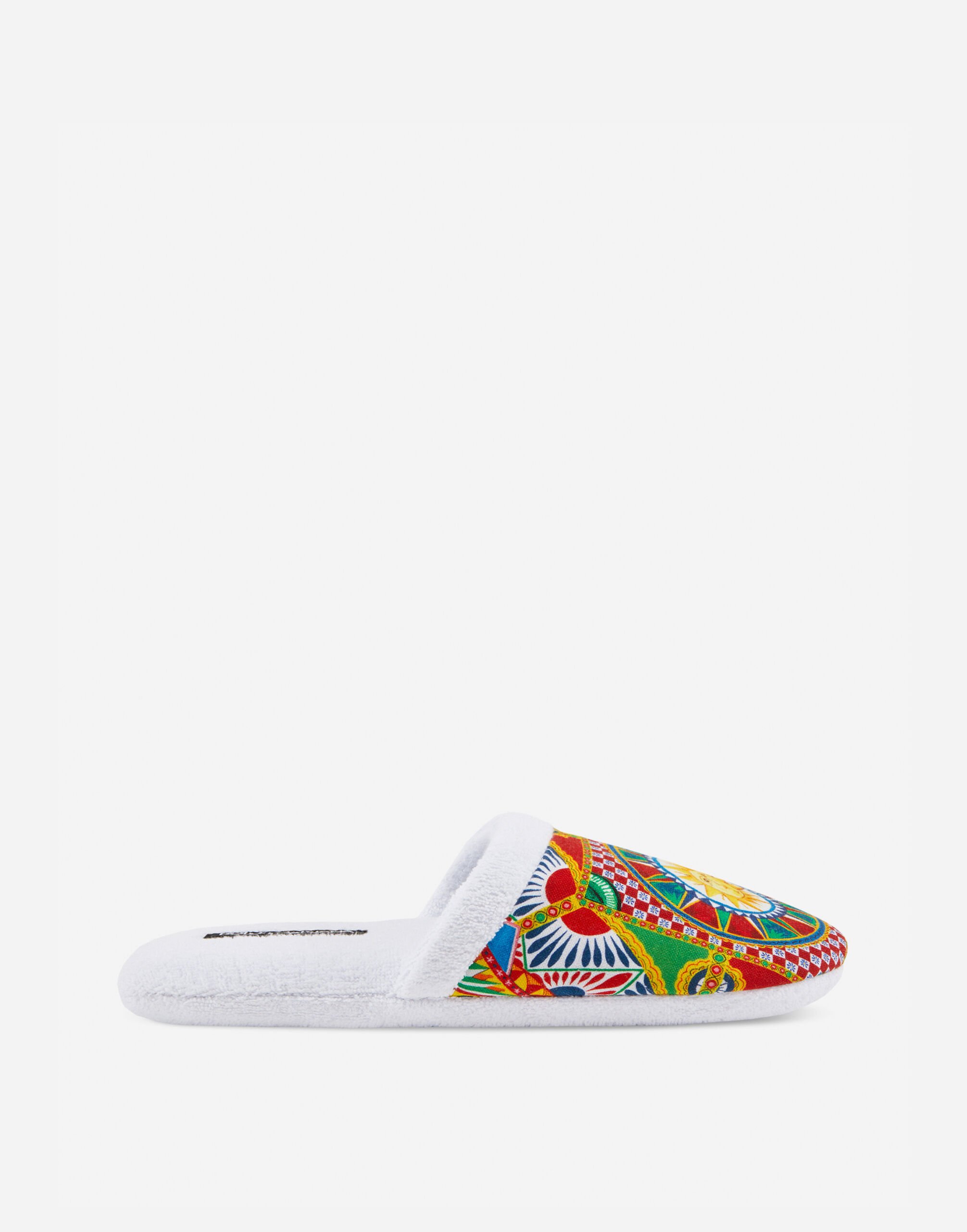 Dolce & Gabbana Slippers en Éponge de coton Multicolore TCF001TCAAR