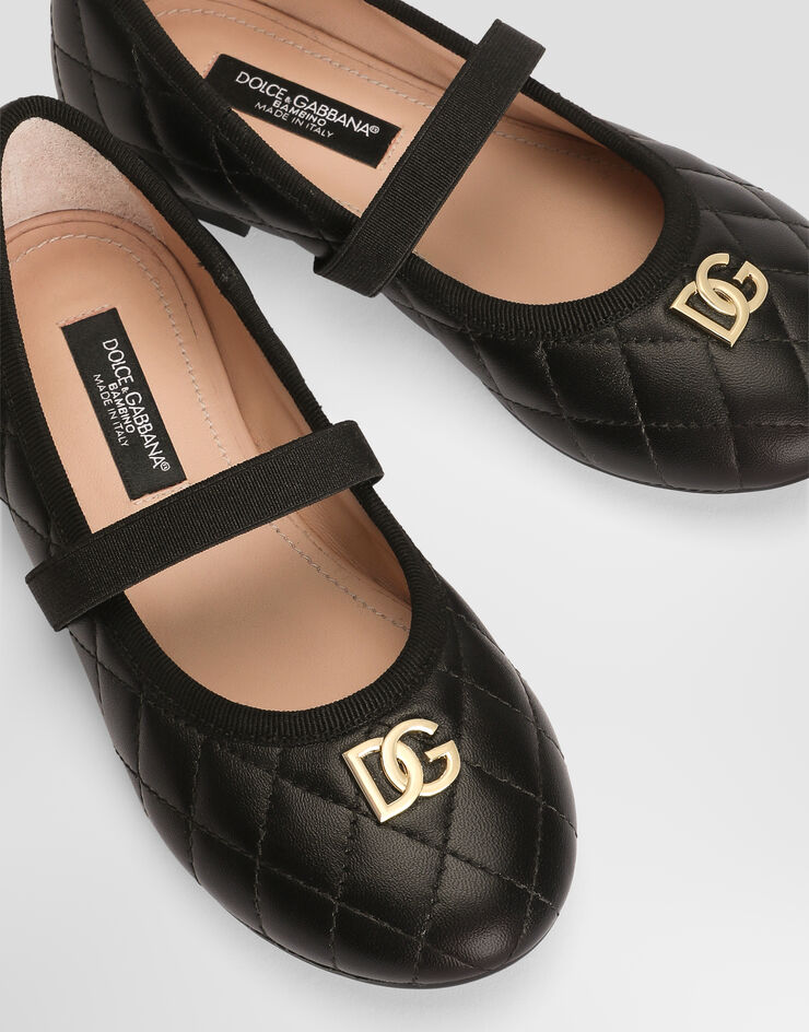 Dolce & Gabbana 芭蕾平底鞋 纳帕皮革 Black D11433A0988