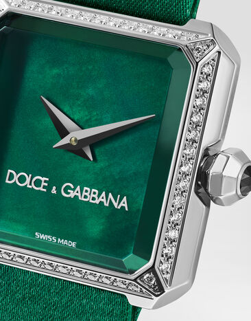 Dolce & Gabbana Sofia watch in stainless steel with colorless diamonds Dark green WWJC2SXCMDT
