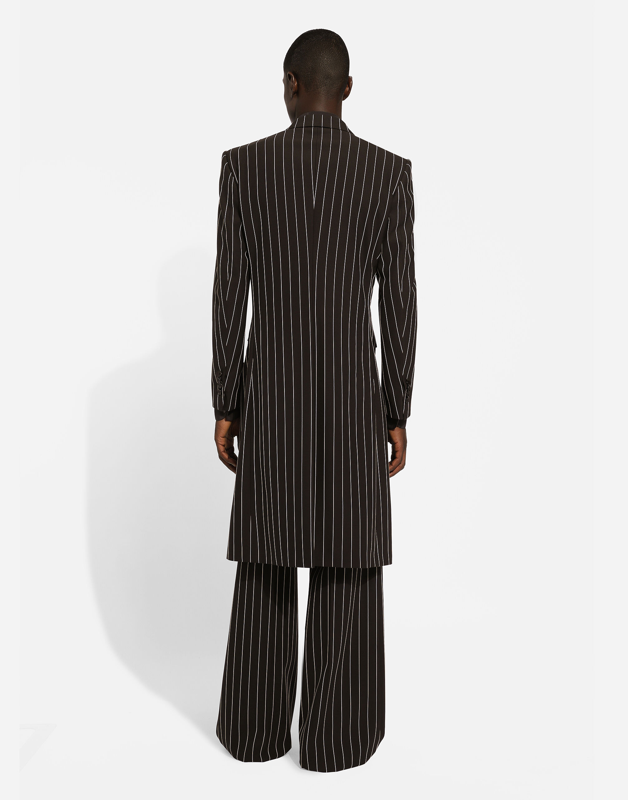 Silk Martini-fit shirt with shirt front in Brown for Men