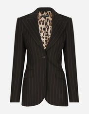 Dolce & Gabbana Single-breasted pinstripe wool Turlington jacket Print F26Y3TIS1SL