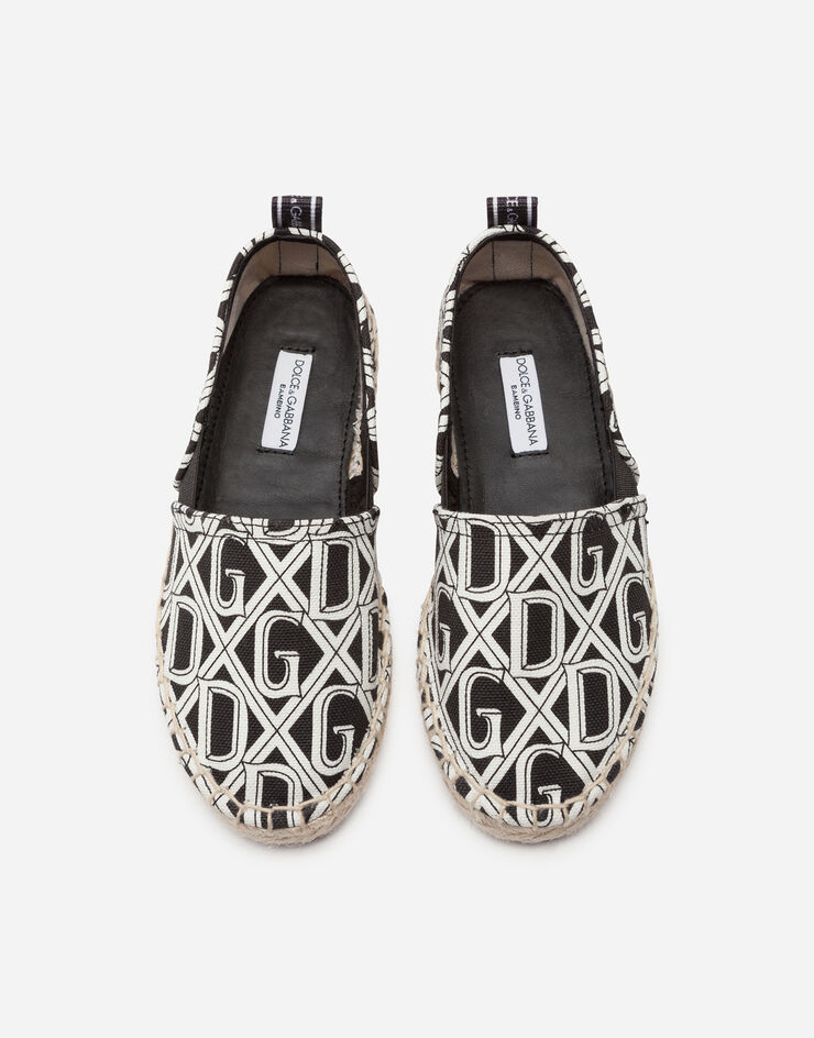 Dolce & Gabbana ESPADRILLAS IN CANVAS WITH DG NET PRINT NERO DD0110A7131