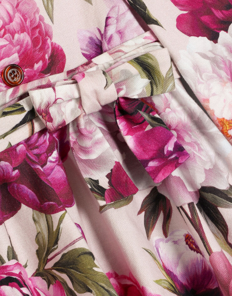 Dolce & Gabbana Peony-print cotton flannel dress Dolce & Gabbana Peony-print cotton flannel dress Multicolor L24DV4G7QZV