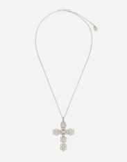 Dolce & Gabbana Pendente Easy Diamond in oro bianco 18kt e pavé di diamanti Oro WNQA3GWQC01