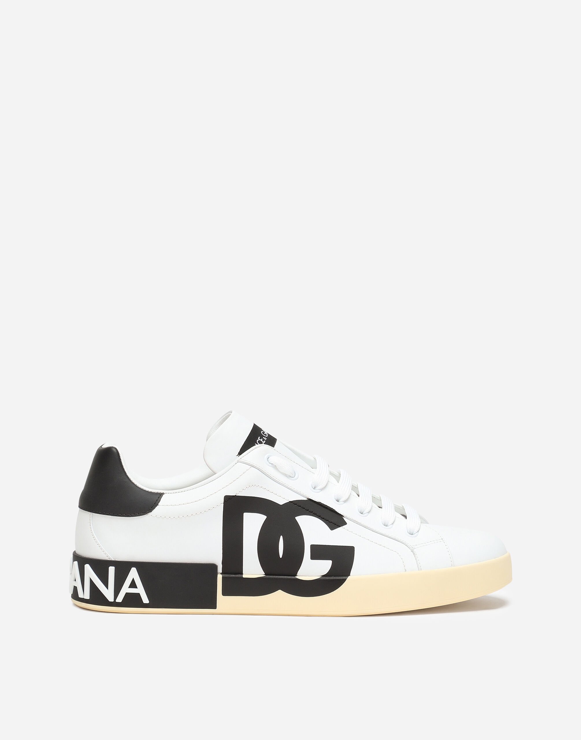 Dolce & Gabbana Calfskin nappa Portofino sneakers with DG logo print White CS2213AA335