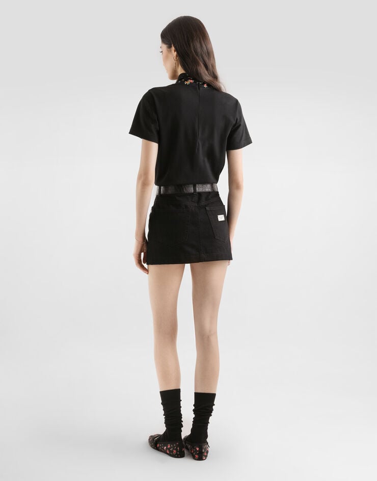 Dolce & Gabbana Camiseta de punto Negro F8W28ZGDDPC