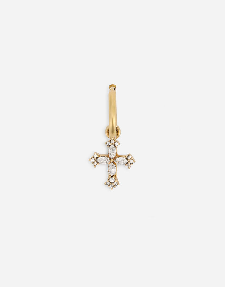 Dolce & Gabbana 十字架装饰单只耳环 金 WEO1M3W1111
