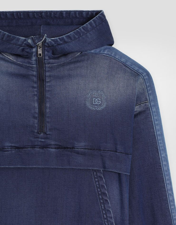 Dolce & Gabbana Denim hoodie with embroidery Dolce & Gabbana Denim hoodie with embroidery L4JWNWLDD99