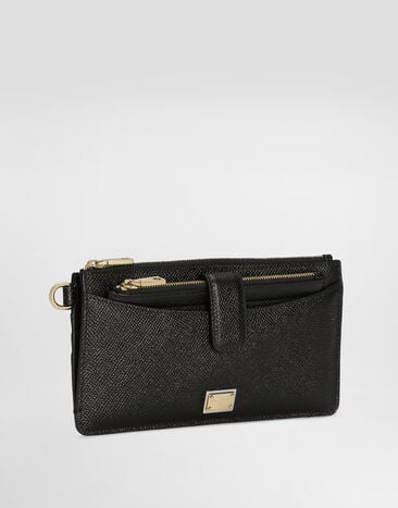 Dolce & Gabbana Dauphine calfskin card holder Black BI3335A1001