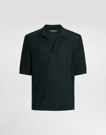 Dolce & Gabbana Wool polo shirt Green GXZA6TJGMDC