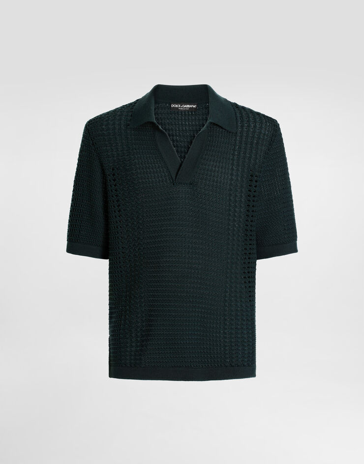 Dolce & Gabbana Wool polo shirt Green GXZA6TJGMDC