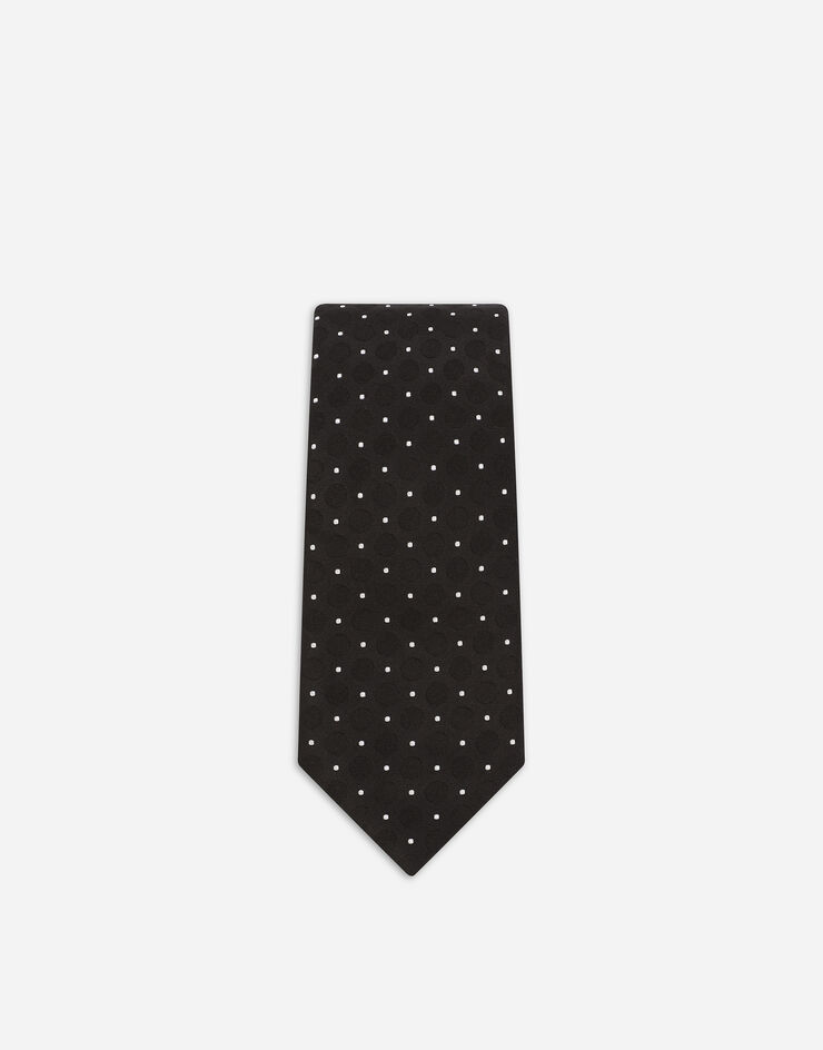 Dolce & Gabbana Cravate en soie jacquard à micro pois Multicolore GT147EG0JRK